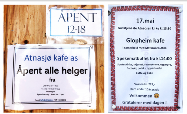 Atnasjø og Glopheim plakater