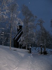 Bilde av Sollis kirke 1.dag jul 2009. Fotop Berit Gomnes