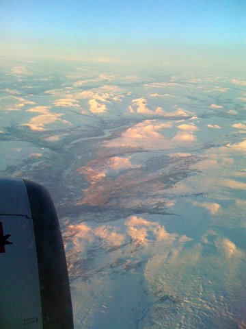 Bilde av Flyfoto ffra ca 30 000 fot mot Atnsjøen og Rondane Pål Mittet