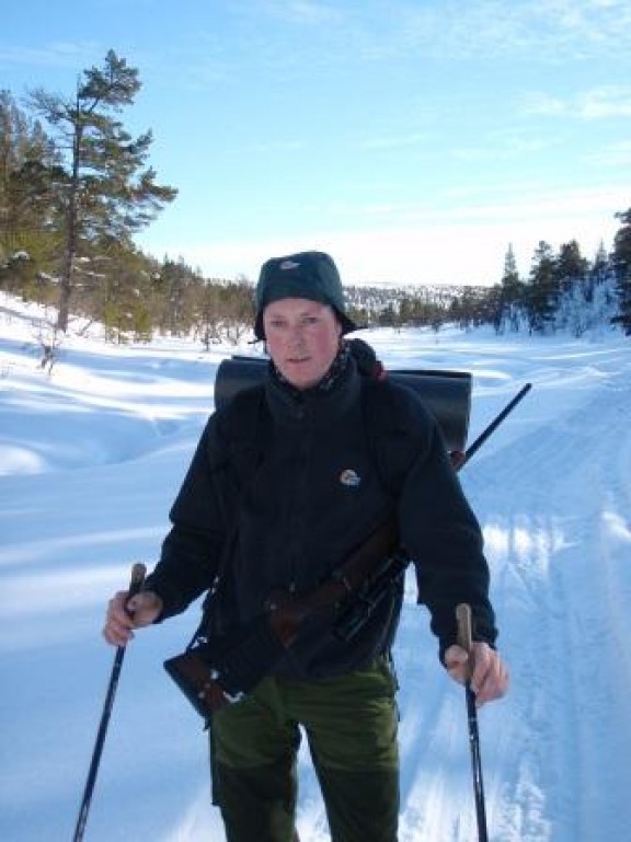 Bilde fra  jaktskifelt - i løypa. Foto Hans Sollid