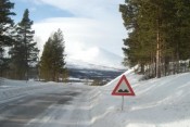 Bilde av 1rafikkskilt i Hørsberget. Foto Hans Sollid
