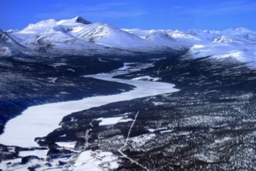 Bilde av Atnbrua,Atnsjøen og Rondane 22.03. foto Martin Lier
