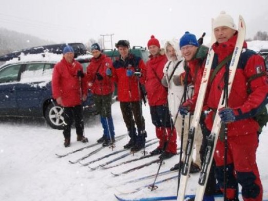 Bilde av jaktlaget fra Atnlien. Foto Hans Sollid