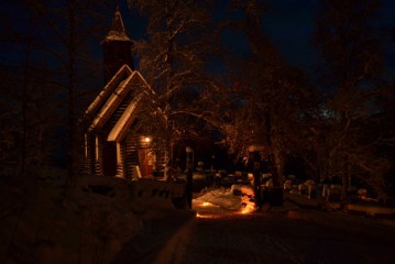 Bilde av Sollia Kirke,Juldagsmorgen foto Ida Løchen