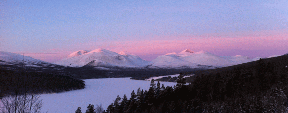 Bilde av vintermorgen i Rondane. Foto Pål Ligård