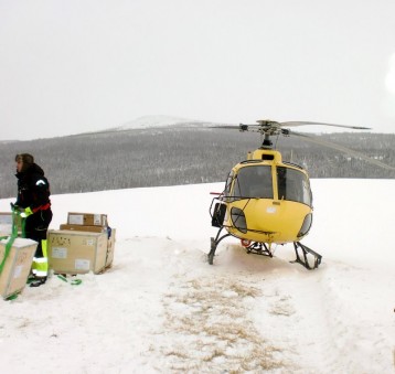 Bilde av helikoptertranport. Foto Even Moen