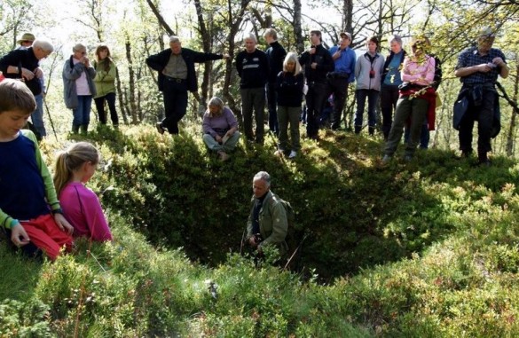 Fangstgrop for elg  Megrunnslia foto Helge Stikbakke