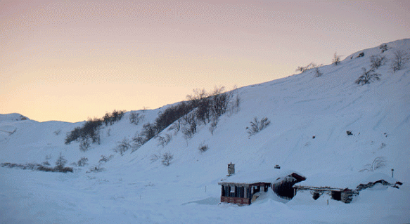 Bilde av Snødølsetra vinterstid. Foto Jo Øvergaard