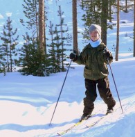 Auden er flink på ski