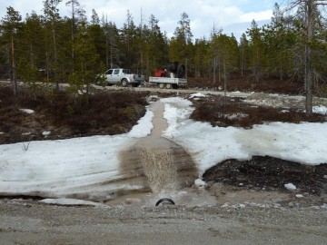 Bilde av åpen stikkrenne Her renner vatnet unna foto Tore Skjold