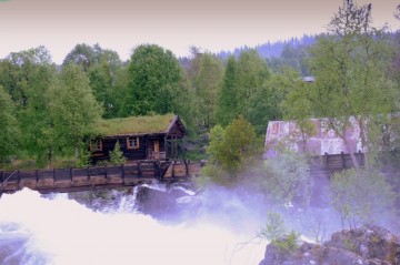 Bilde av Atnfossen,flomdiger foto JØ
