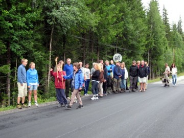 Bilde av rosetoget på Mogrenda foto Marianne Brænd