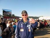 Bilde av Hans Sollid med medalje fra LS i Bodø. Foto Aud Synnøve Sollid