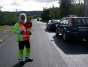 Bilde av asfaltarbeider. Foto Martin Holte