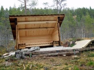 Bilde av gapahuken ved Sollia Marina. Foto Hans Sollid