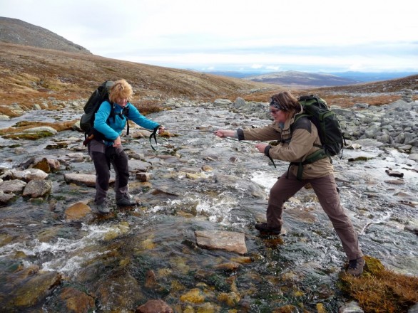 Å passere Sjellåa kan by på utfordringer. Foto Kari Sunde