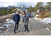 Første hytte på plass i Blåfjellia