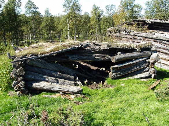 Bilde av restene av Grøtdalssetra. Foto Hans Sollid