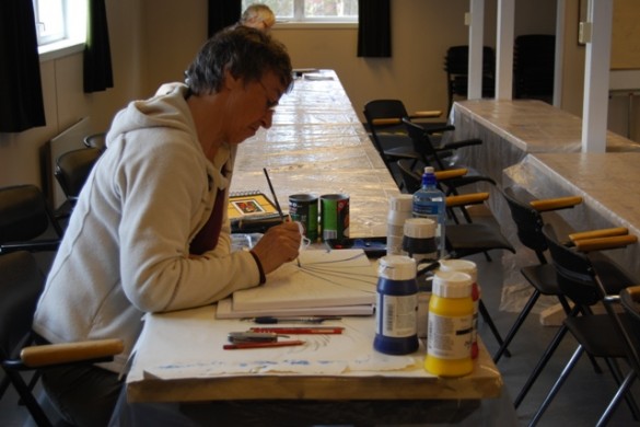 Kristin Vik deltar på Vedic Art-kurs for første gang