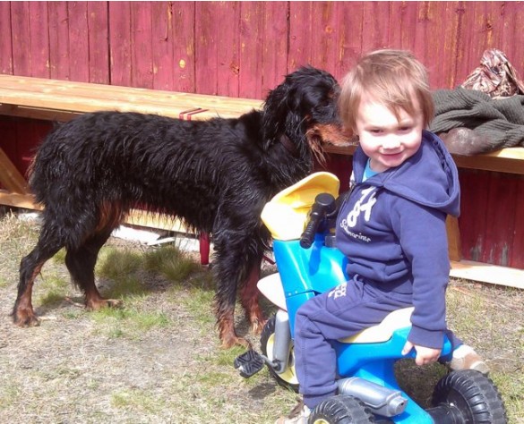 Yngste "deltaker" Mathias Ingdal. Foto Marthe Brænd
