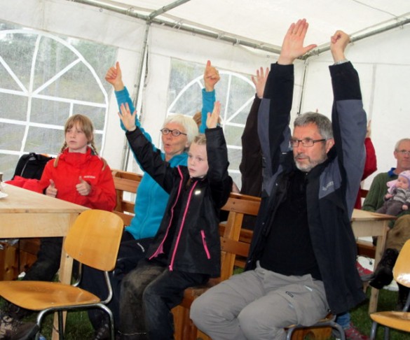 God strekk hos publikum. Foto Hans Sollid