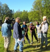 NRK i sving på Øverdalssetra. Foto Ellen Graff Jenssen