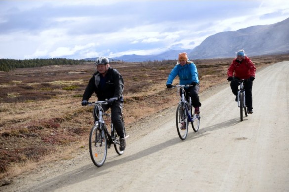 Ordfører Even Moen var ærjefull og tråkket seg fram de 15 km i stritt vestavær. Foto Jo ØvergaardJOO_1249