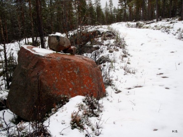 Bilde av vegmerking i Lnfossen. Foto Hans Sollid