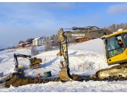 Luftkabler legges i bakken