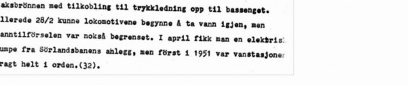 Klipp fra NSB sin rapport