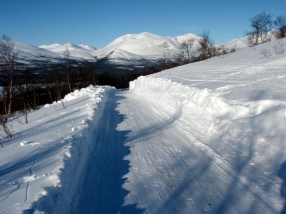 Vinterveg i Megrunnslia. Foto Hans Sollid