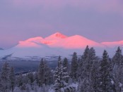 Vintersol over Høgronden. Foto Berit Gomnes
