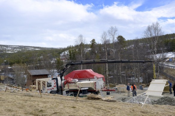Nå bygges det ved Atnbrufossen foto Jo Øvergaard