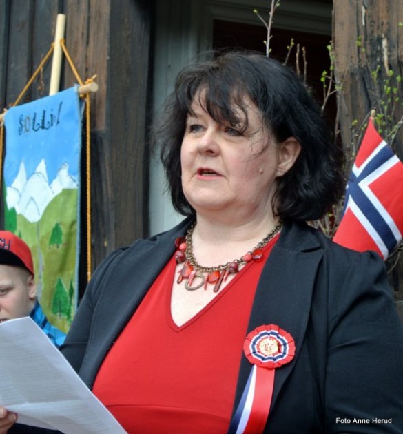 Dagens taler Wenche. Foto Anne Herud