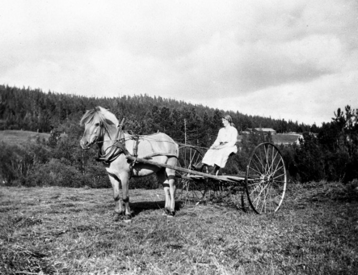 Marie Øvergaard med "Vesla" 1920