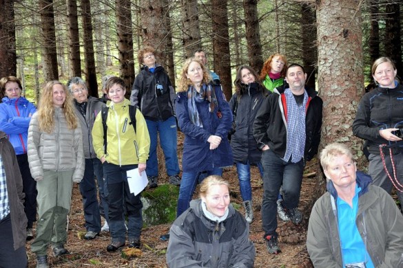 Skogutferd under temakonferansen til Kvinner i skogbruket.