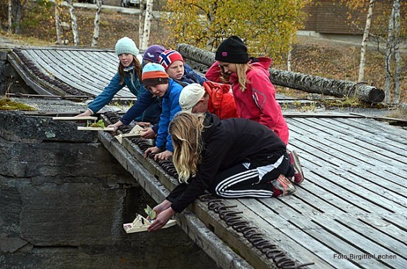 Rondane 4-H med båtslepp i Atnbrufossen. Foto Birgitte Løchen