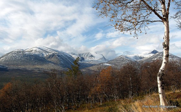 Rondane fra Barth-hytta ved den gamle Nesssetra. Foto Randi Olbergsveen 