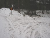 Avkjøringer i Gravskarbekksvingen. Foto Hans Sollid