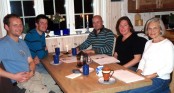 Grendeutvalget. Fra v. Sverre Hovind, Thor Håkon Løkken, Jørn Sverre Lien, Sigrun Hafsten og Berit Gomnes. Foto Hans Sollid