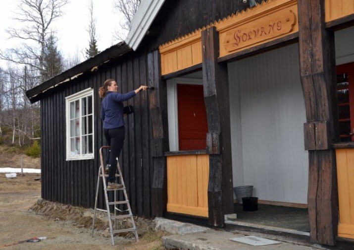 Fra dugnaden på Siolvang. Foto Ida Løchen