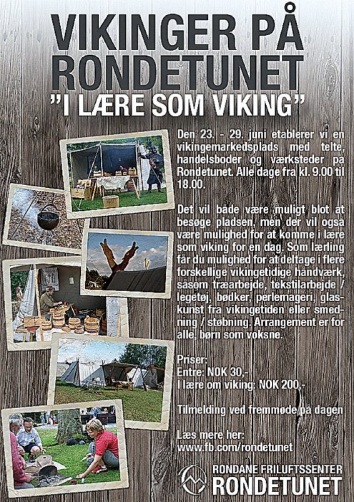 Flyer omdel  Vikinger på Rondetunet