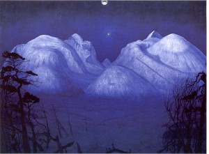 Vinternatt i fjellene