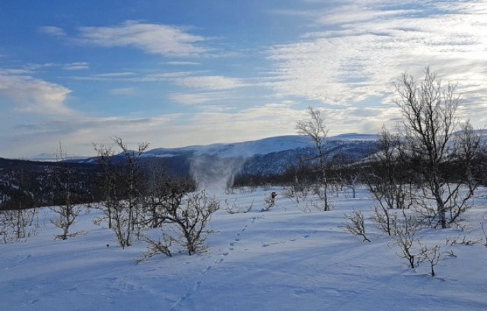 Hvirvelvind i fjellet