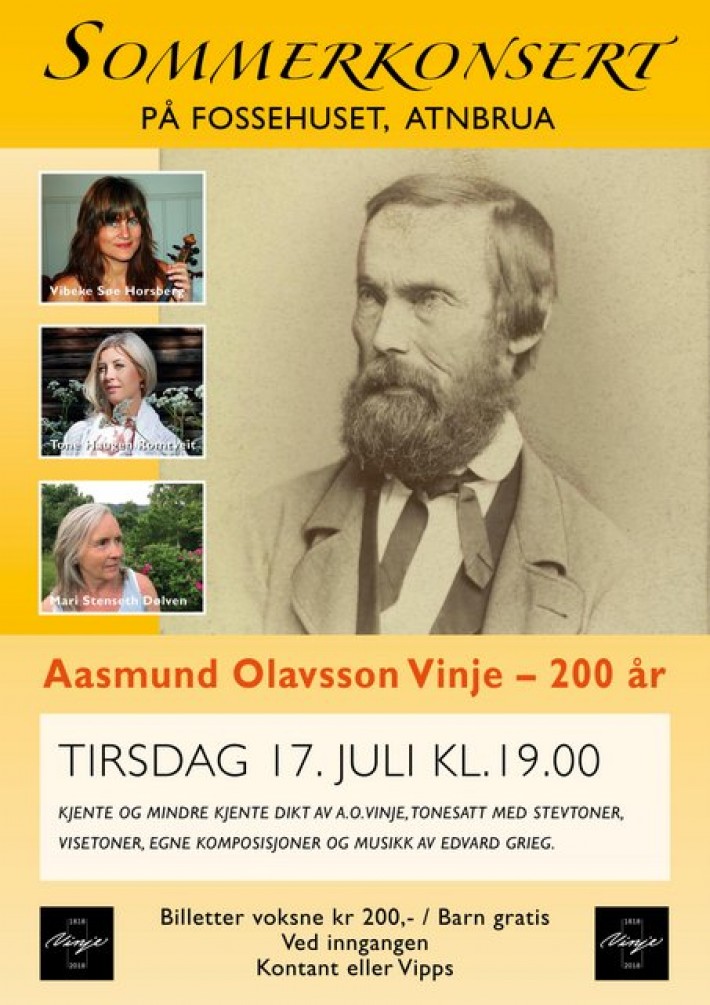 1-18 0711 Plakat sommerkonsert Vinje 17072018