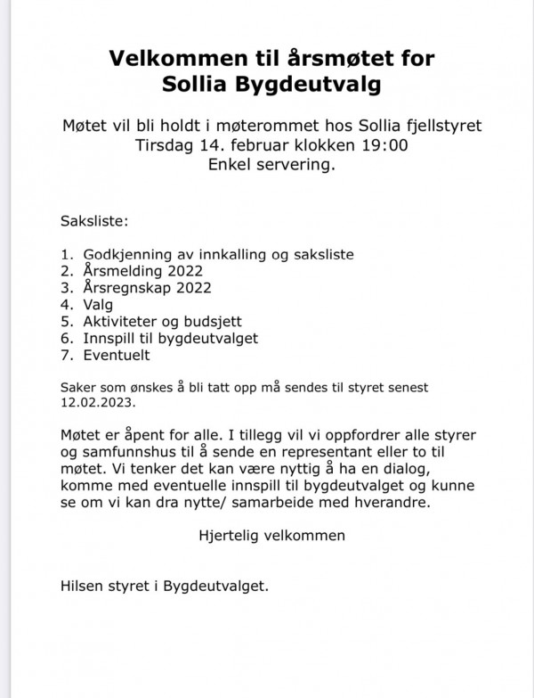 plakat bygdeutvalget