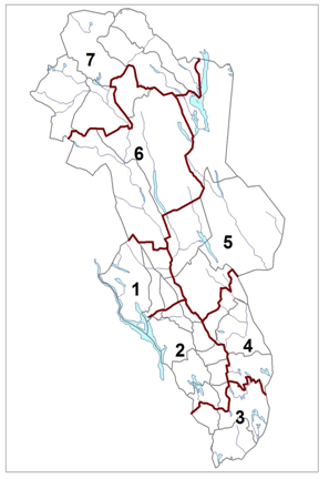 Regioninndeling kvotejakt på gaupe 2012